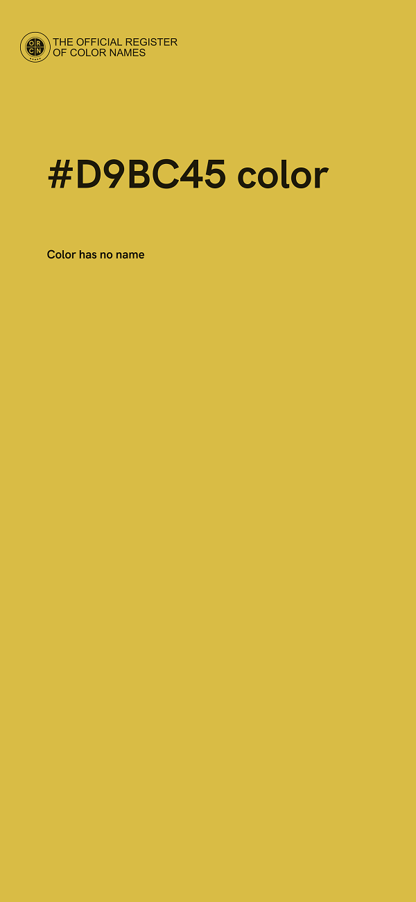 #D9BC45 color image