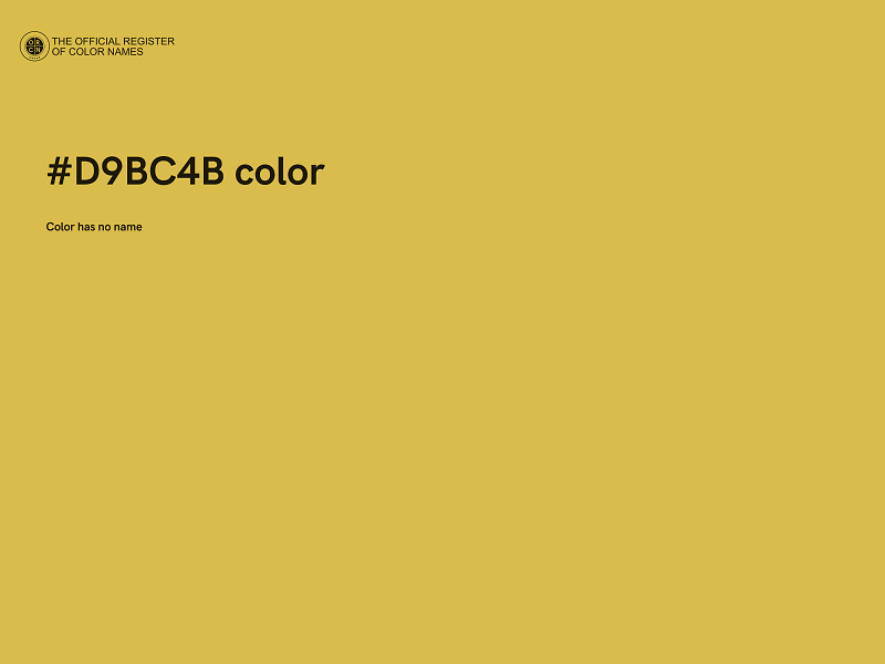 #D9BC4B color image