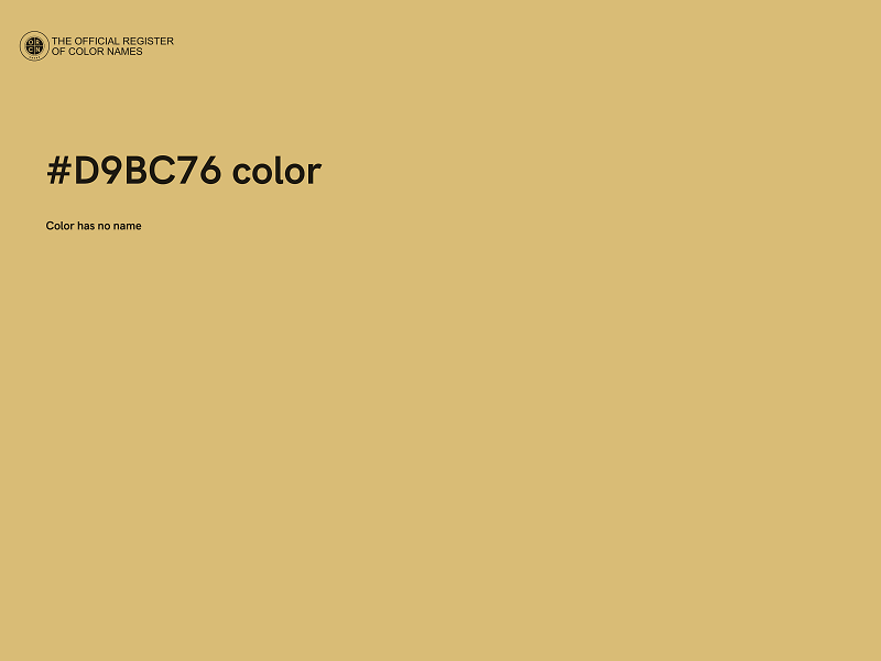 #D9BC76 color image