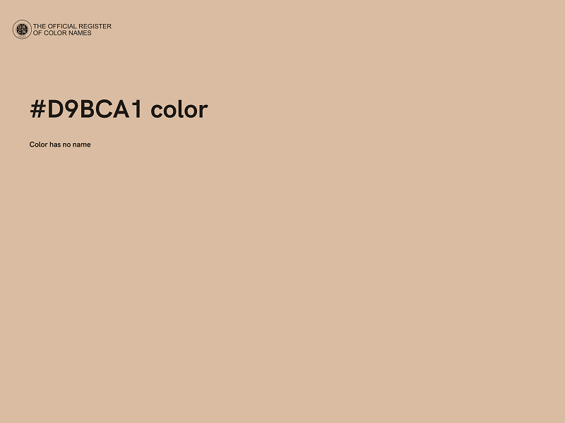 #D9BCA1 color image