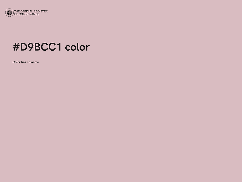 #D9BCC1 color image