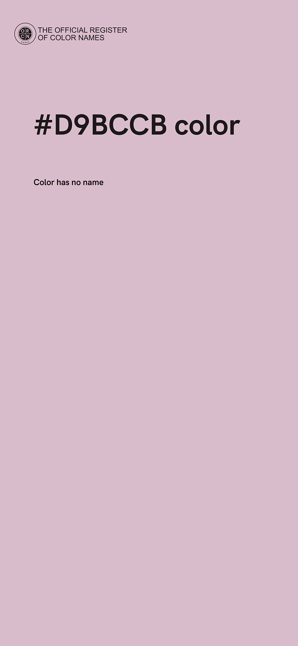 #D9BCCB color image