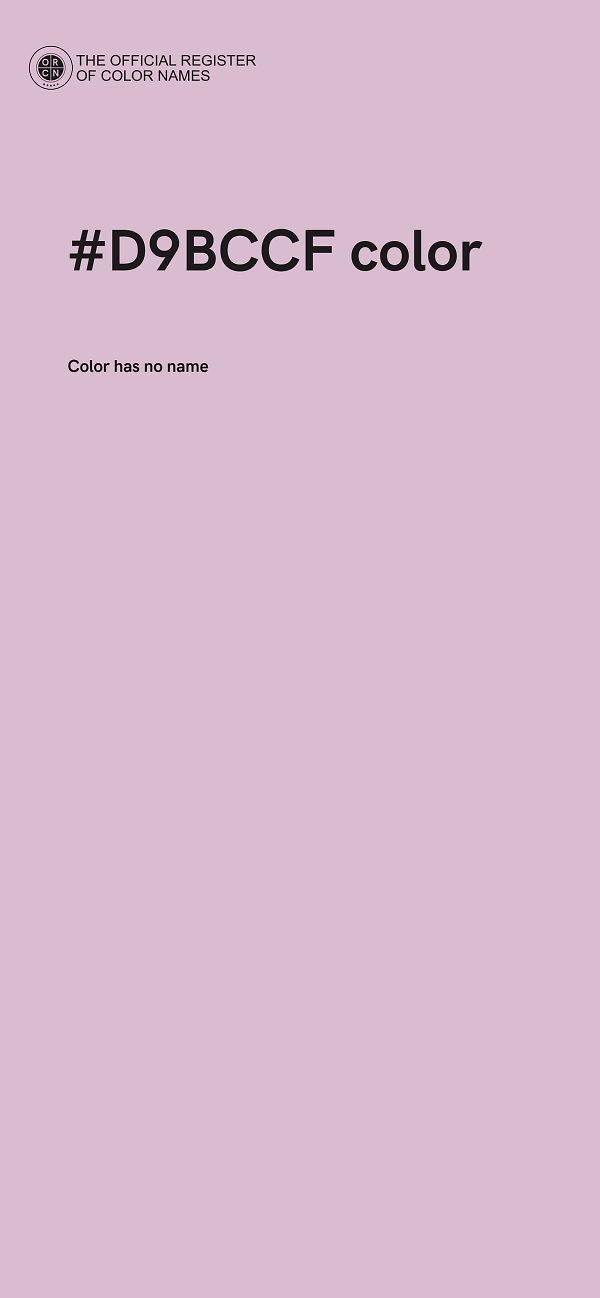 #D9BCCF color image