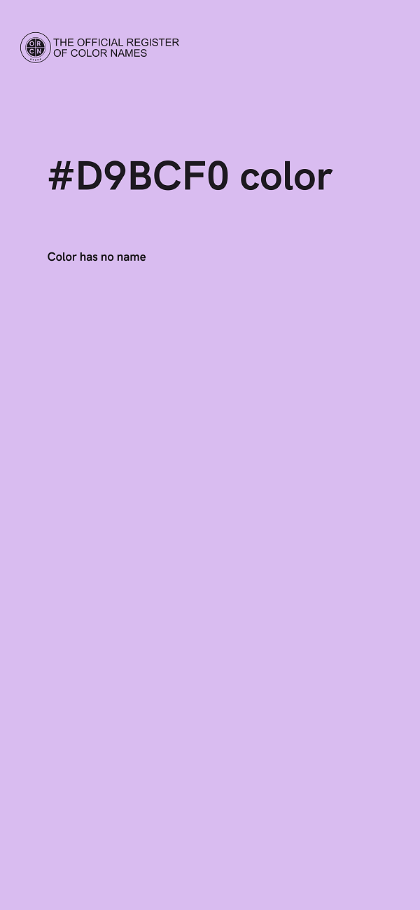 #D9BCF0 color image