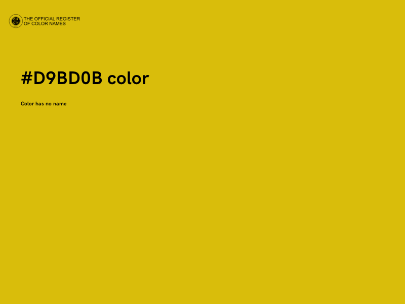 #D9BD0B color image