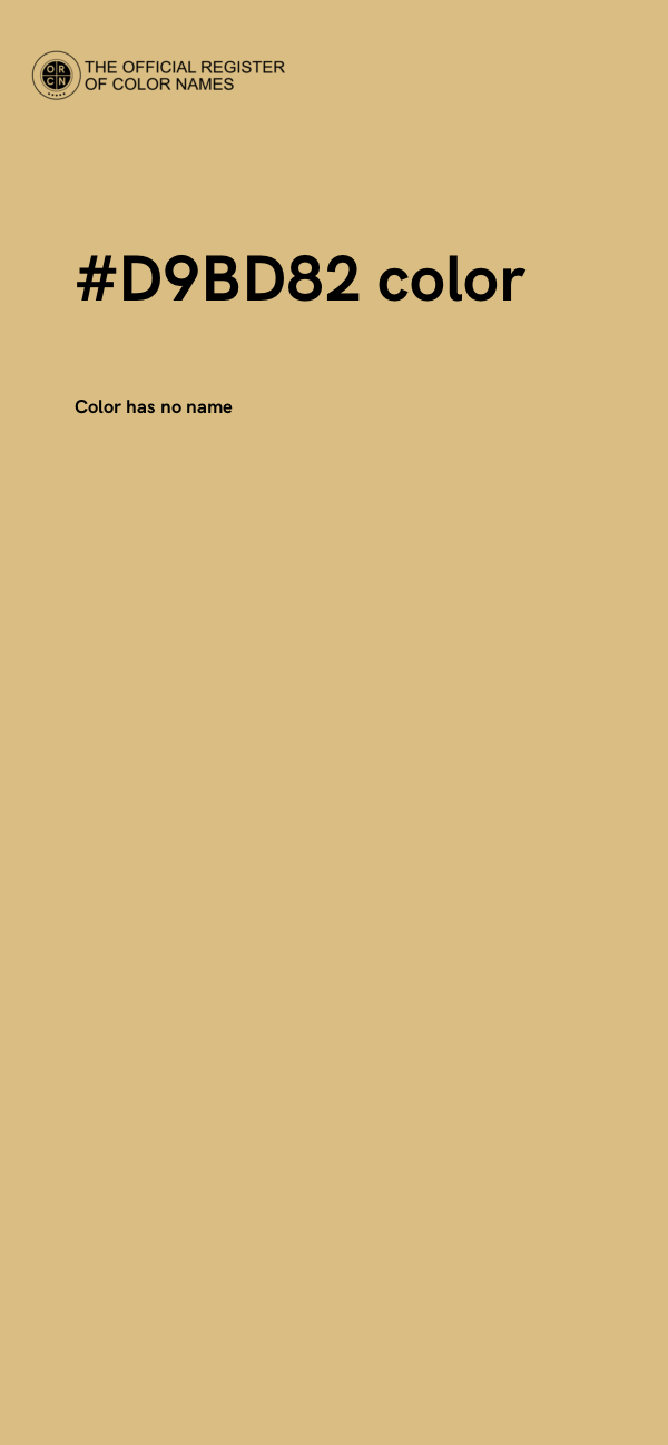 #D9BD82 color image