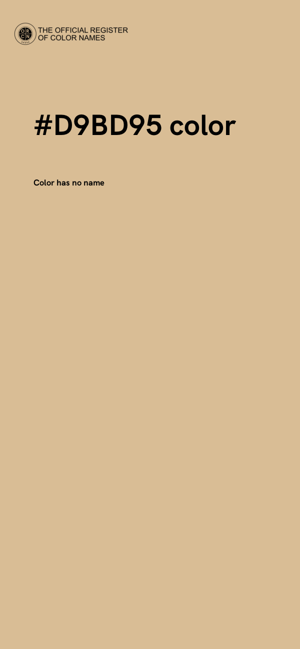 #D9BD95 color image