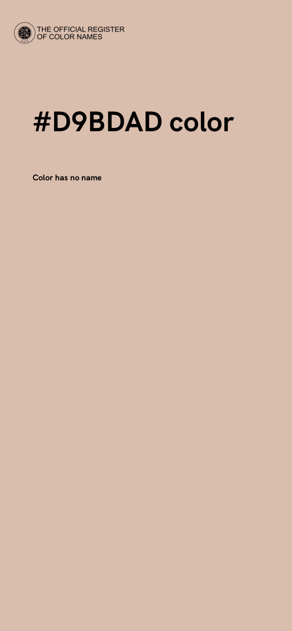 #D9BDAD color image