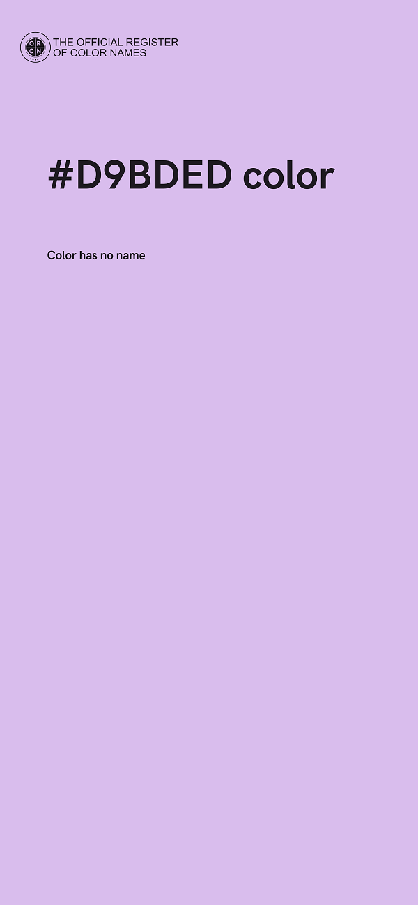 #D9BDED color image