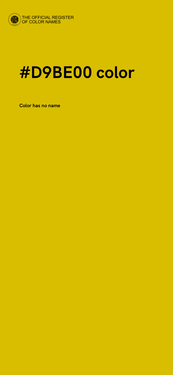 #D9BE00 color image