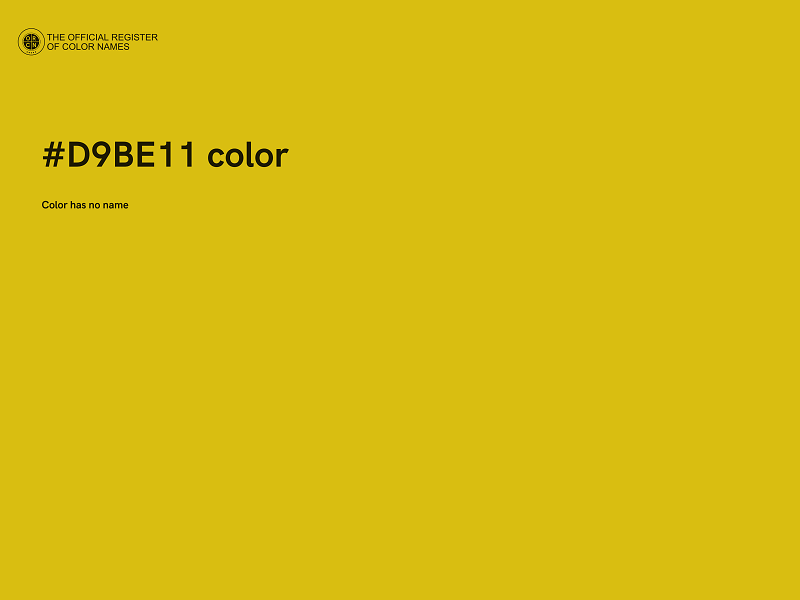 #D9BE11 color image