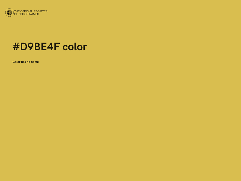 #D9BE4F color image