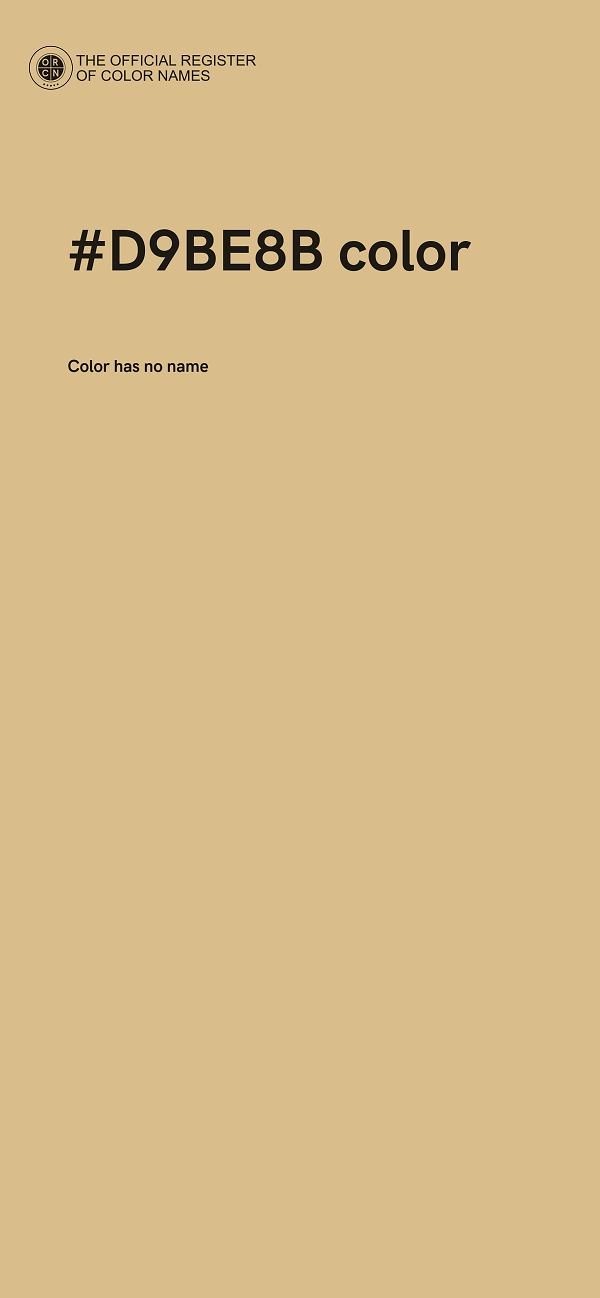 #D9BE8B color image