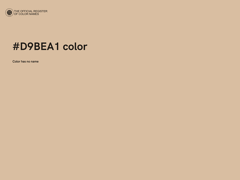 #D9BEA1 color image