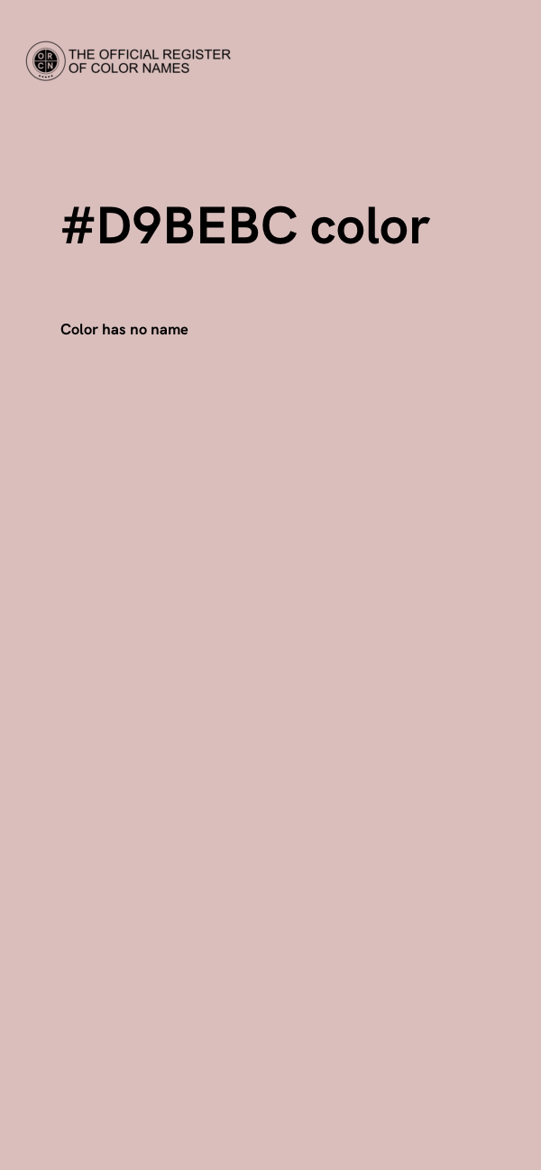 #D9BEBC color image