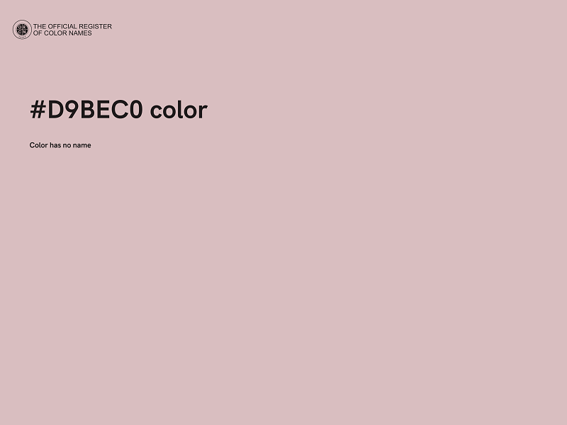 #D9BEC0 color image