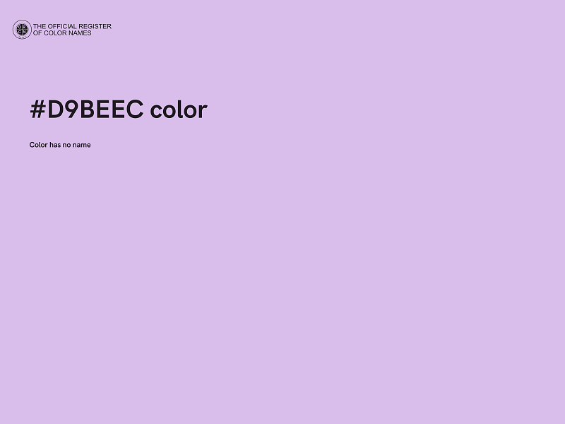 #D9BEEC color image
