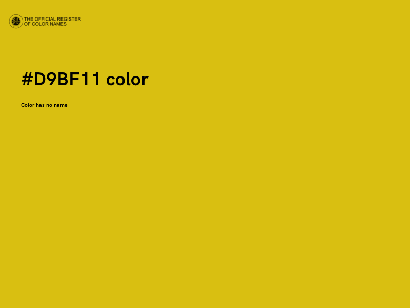 #D9BF11 color image