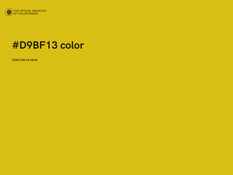 #D9BF13 color image