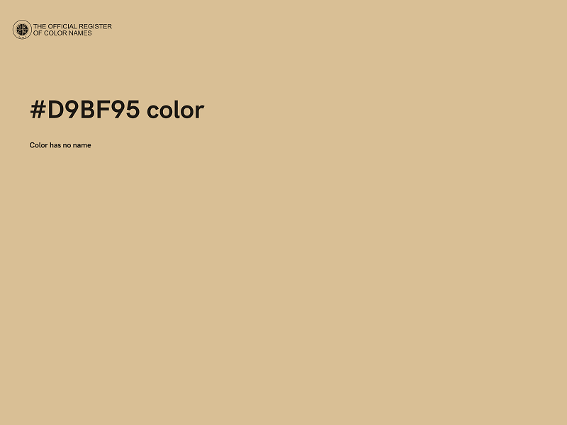 #D9BF95 color image