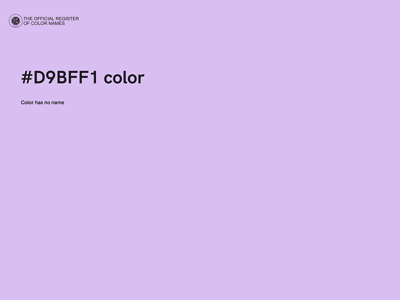 #D9BFF1 color image