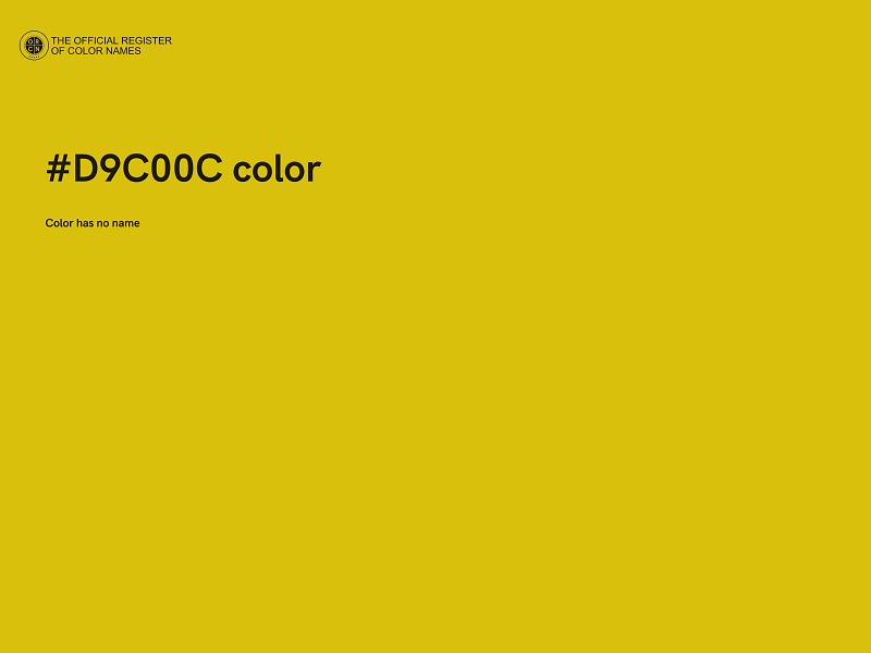 #D9C00C color image