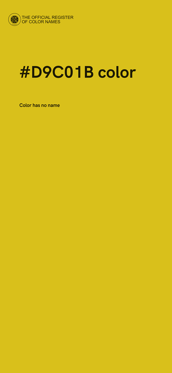 #D9C01B color image