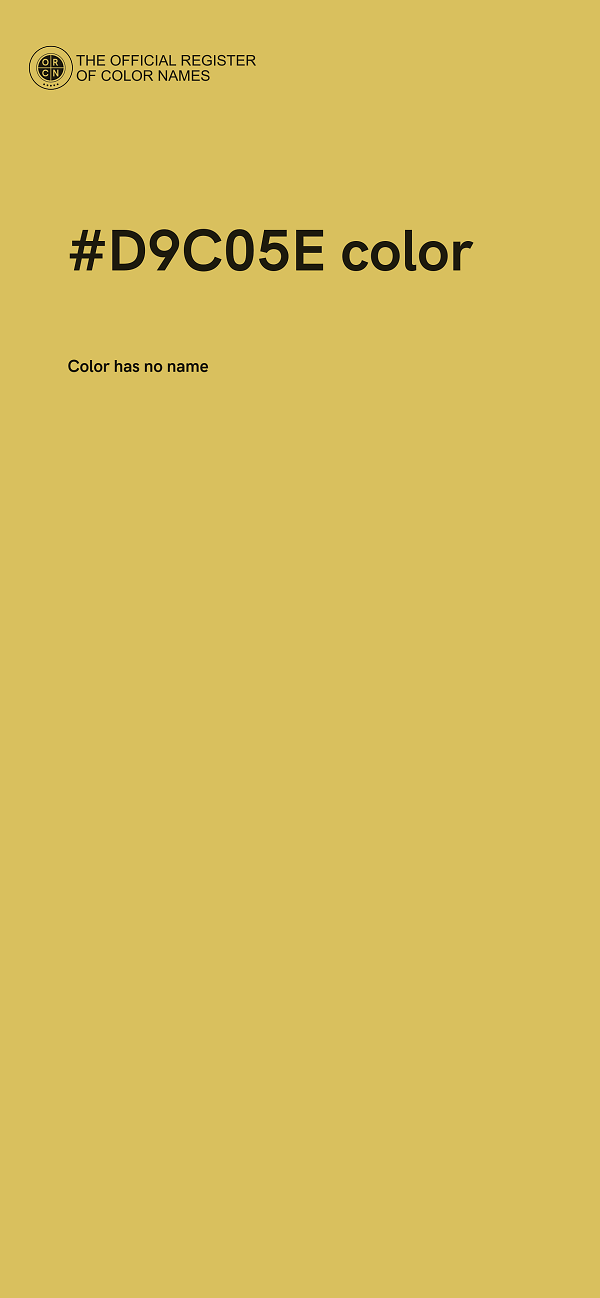 #D9C05E color image