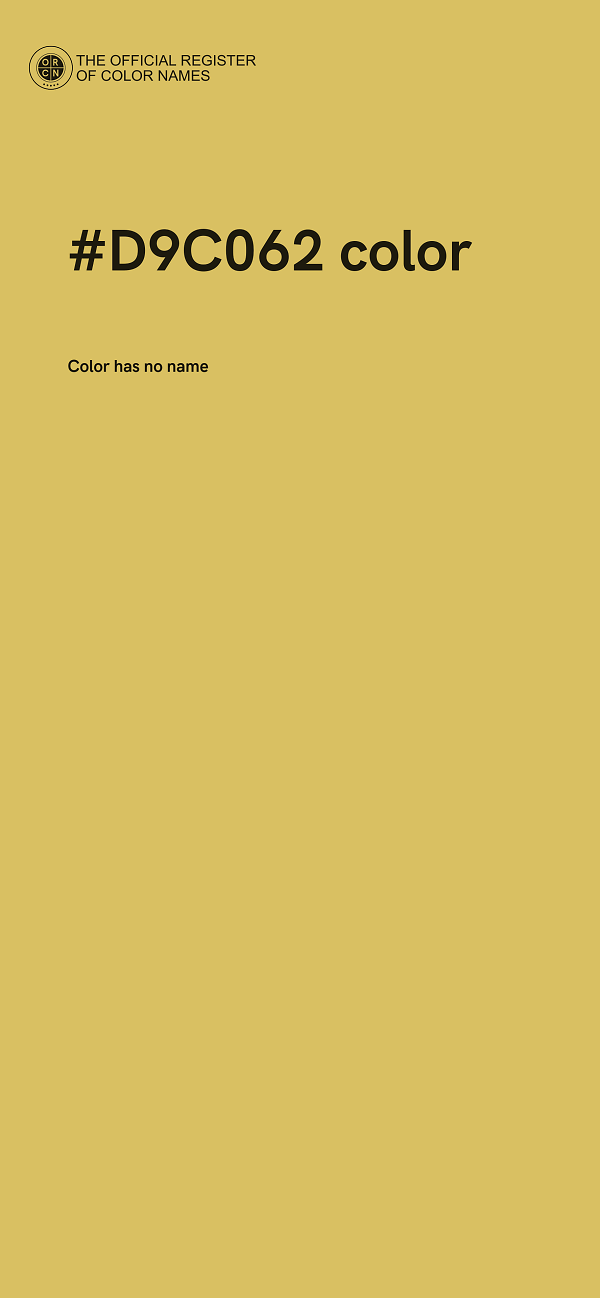 #D9C062 color image