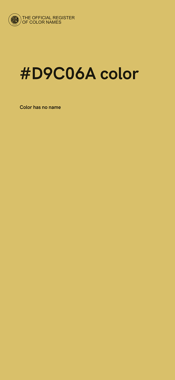 #D9C06A color image