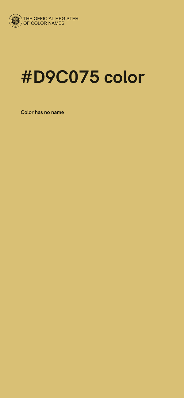 #D9C075 color image