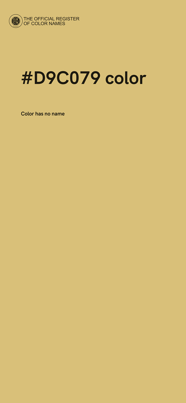 #D9C079 color image