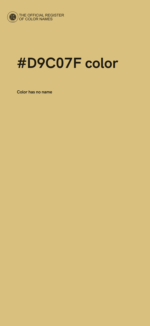 #D9C07F color image