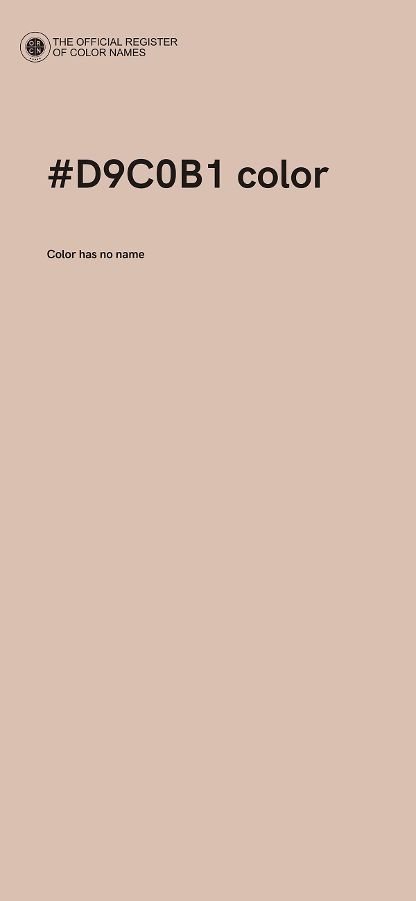 #D9C0B1 color image