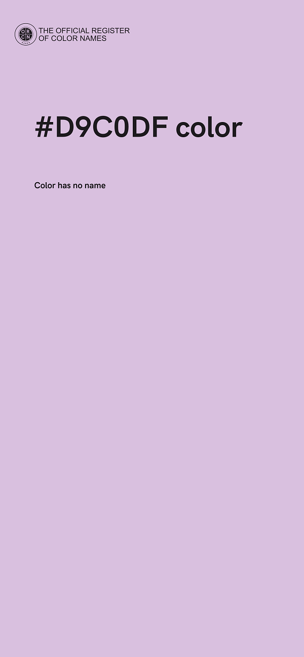 #D9C0DF color image