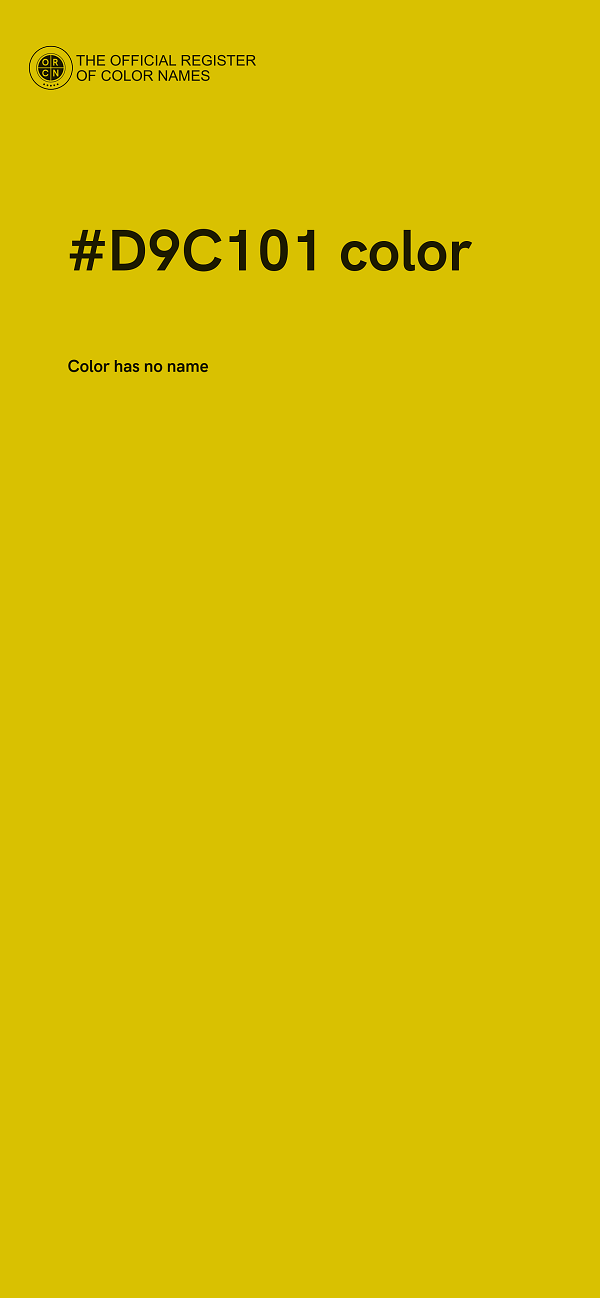#D9C101 color image