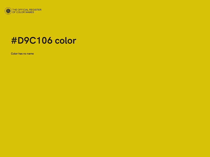 #D9C106 color image