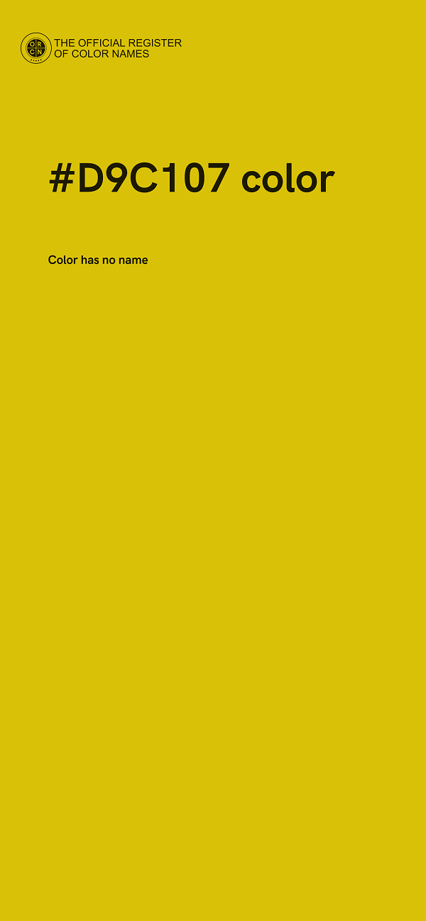 #D9C107 color image