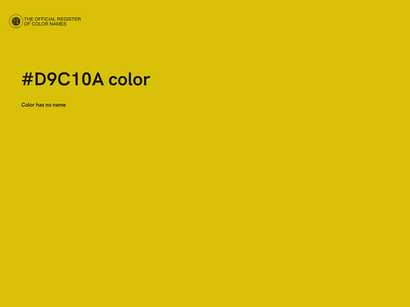 #D9C10A color image