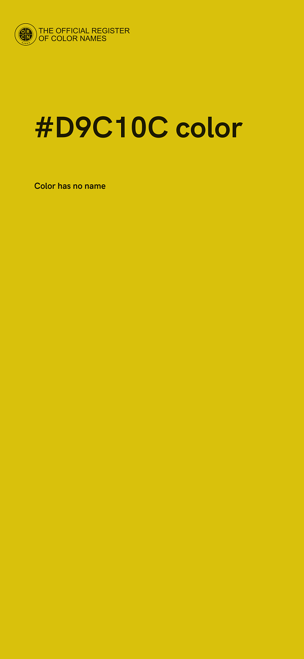 #D9C10C color image