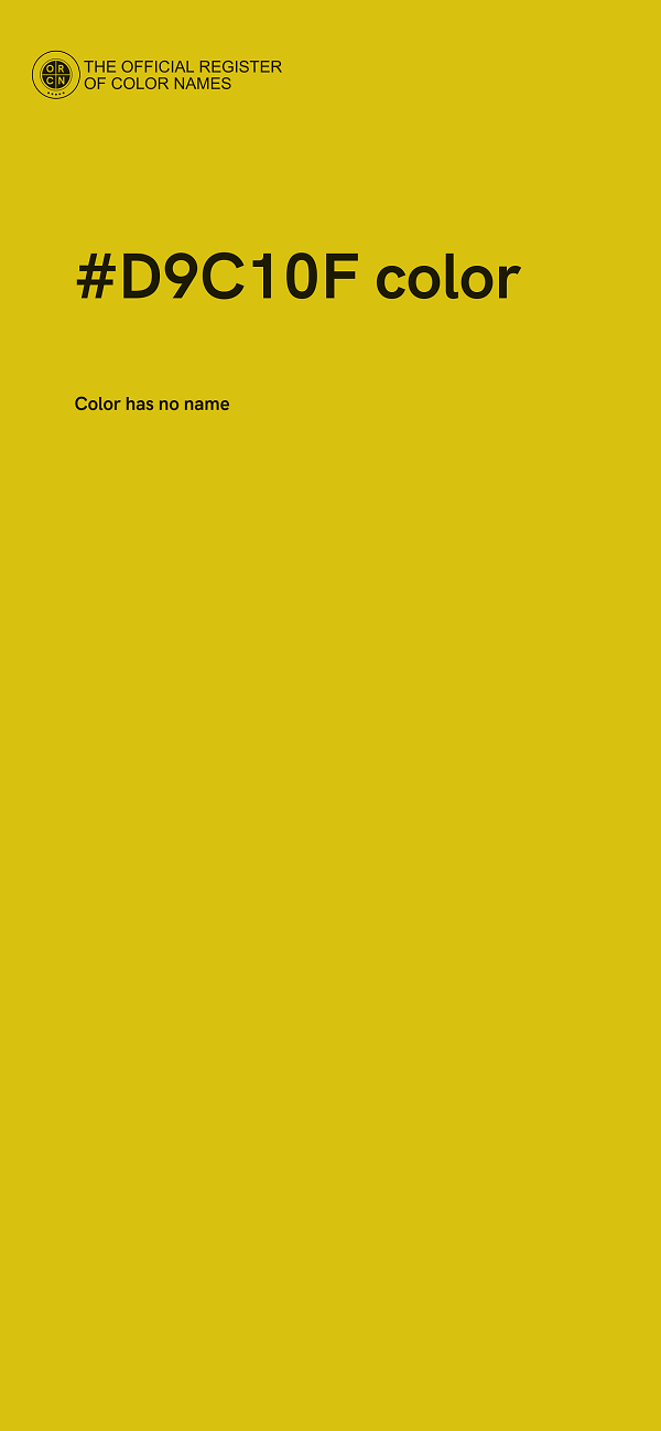 #D9C10F color image