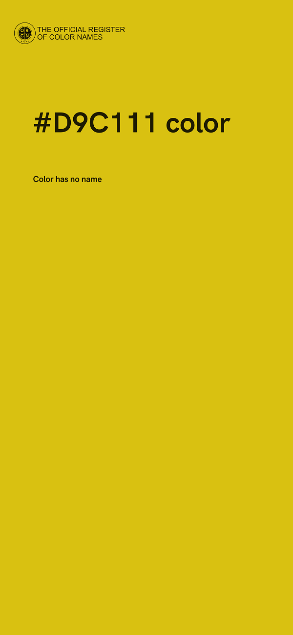 #D9C111 color image