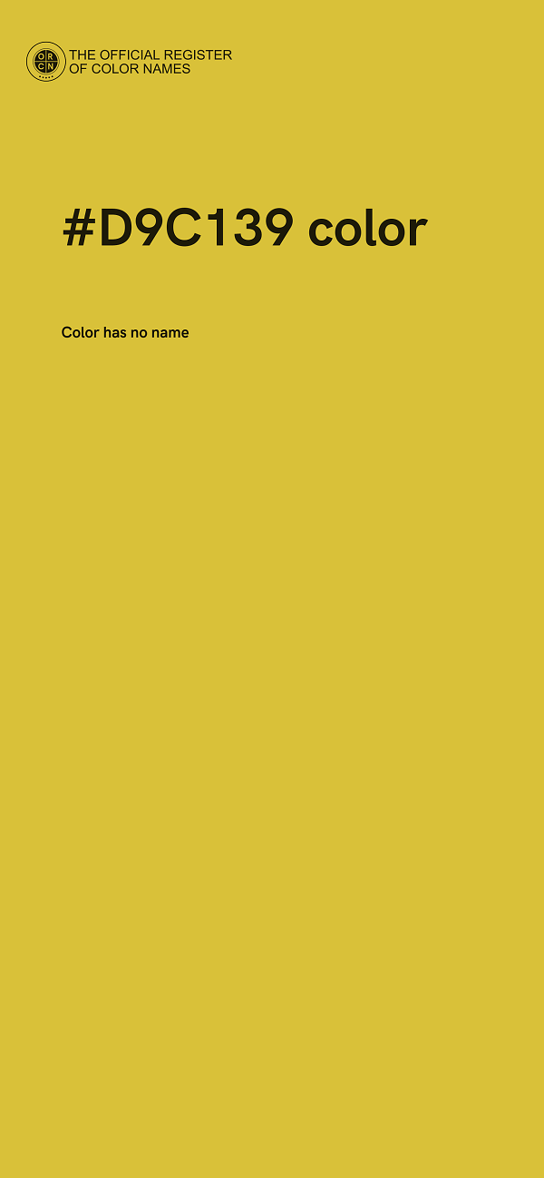 #D9C139 color image