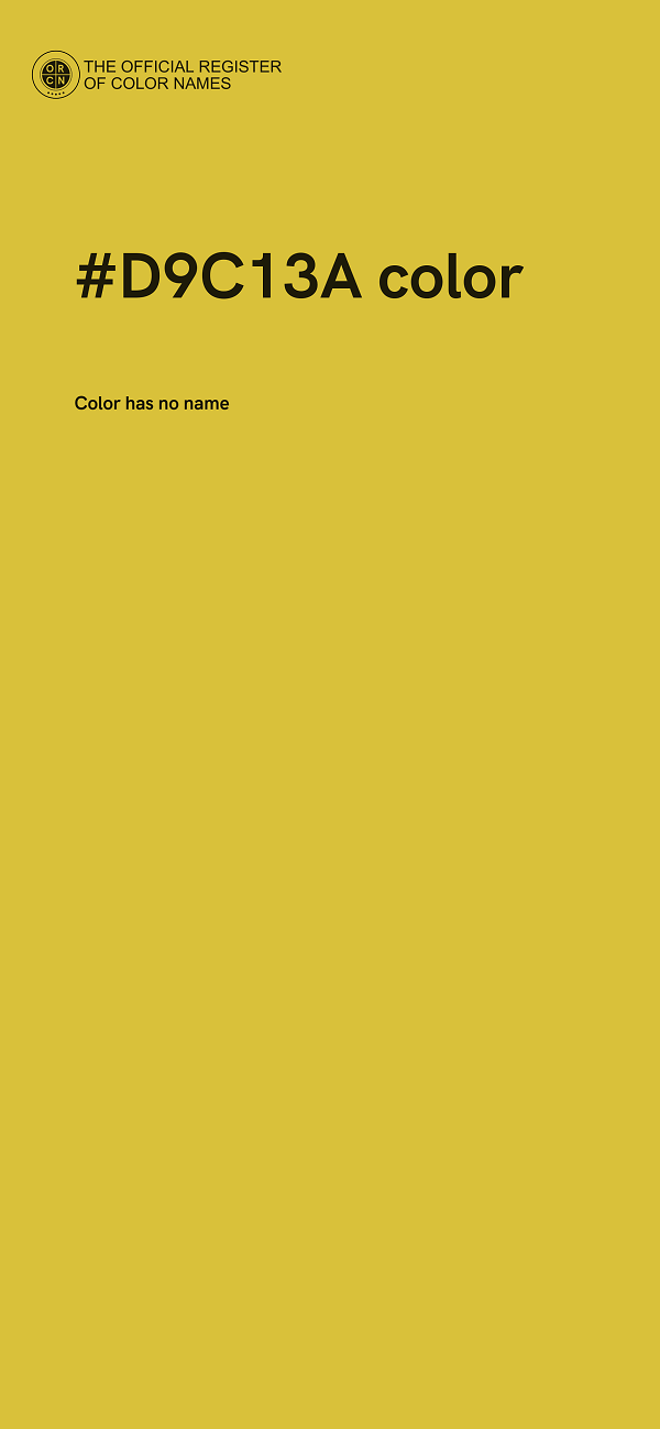 #D9C13A color image