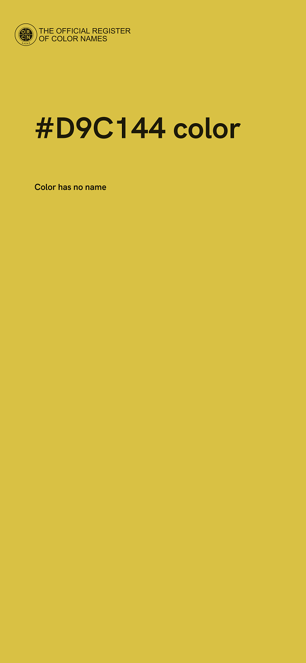 #D9C144 color image