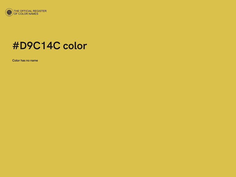 #D9C14C color image