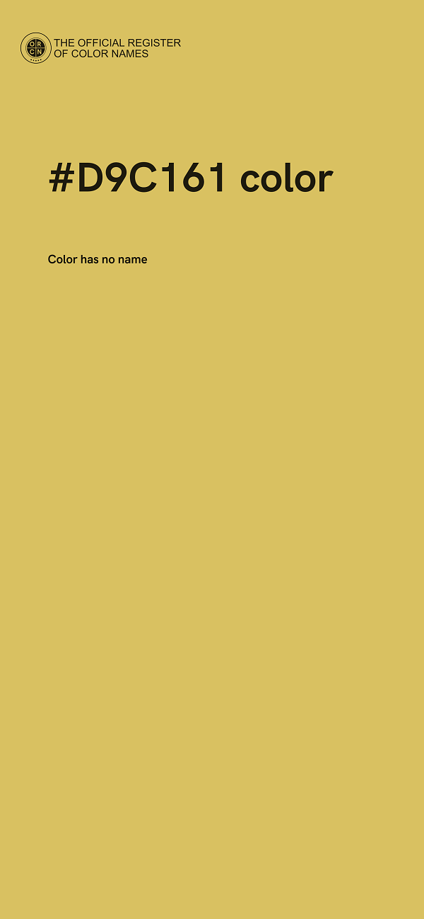 #D9C161 color image