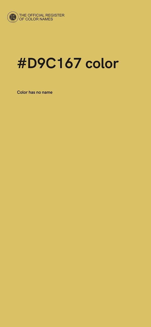 #D9C167 color image