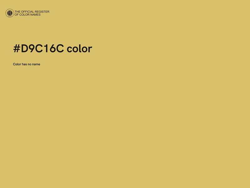 #D9C16C color image