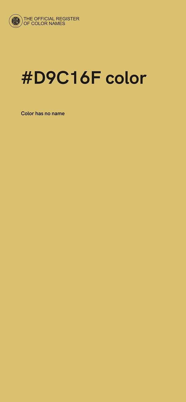 #D9C16F color image